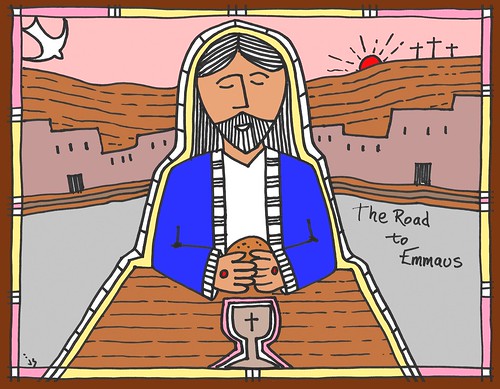 Jesus on emmaus road coloring page â stushie art
