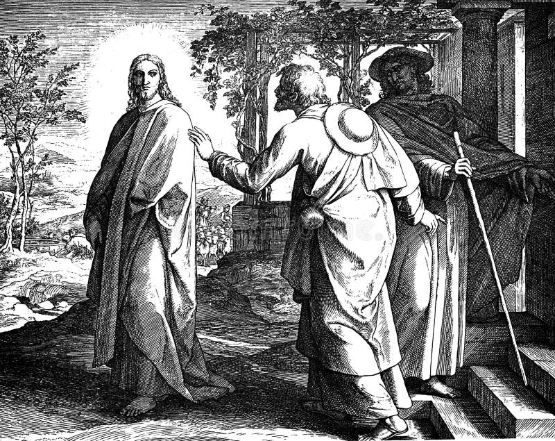 Road to emmaus stock photos