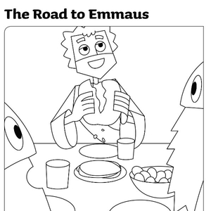 The road to emmaus coloring page