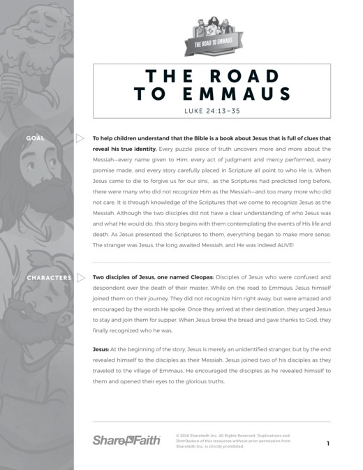 Luke road to emmaus sunday school curriculum clover media