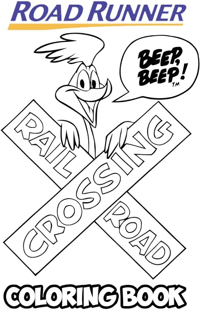 Roadrunner coloring book coloring book for kids and adults activity book with fun easy and relaxing coloring pages books