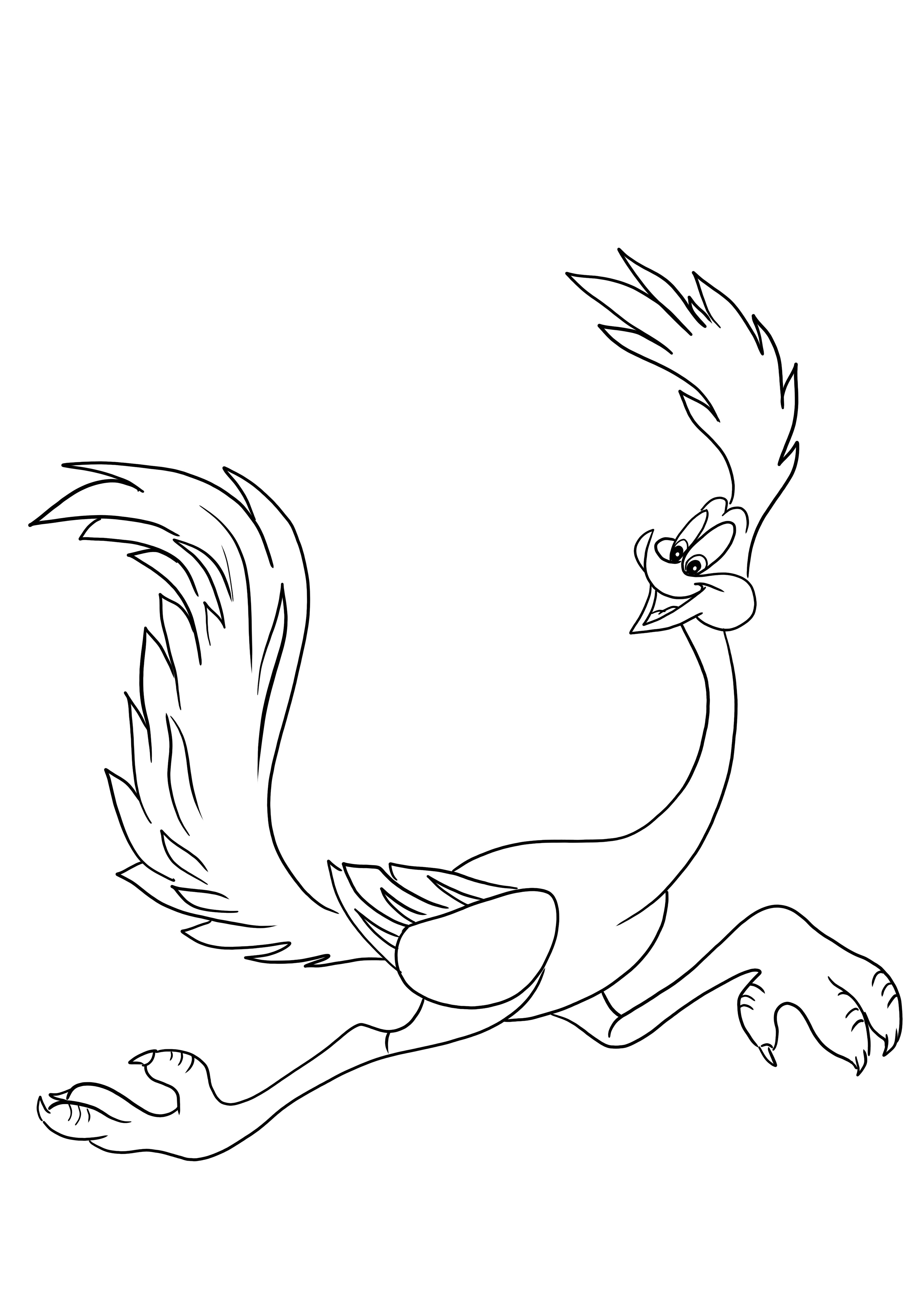 Roadrunner from looney tunes free coloring picture to download