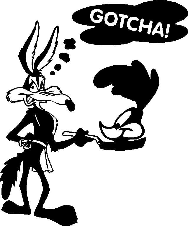 Road runner gotcha decal