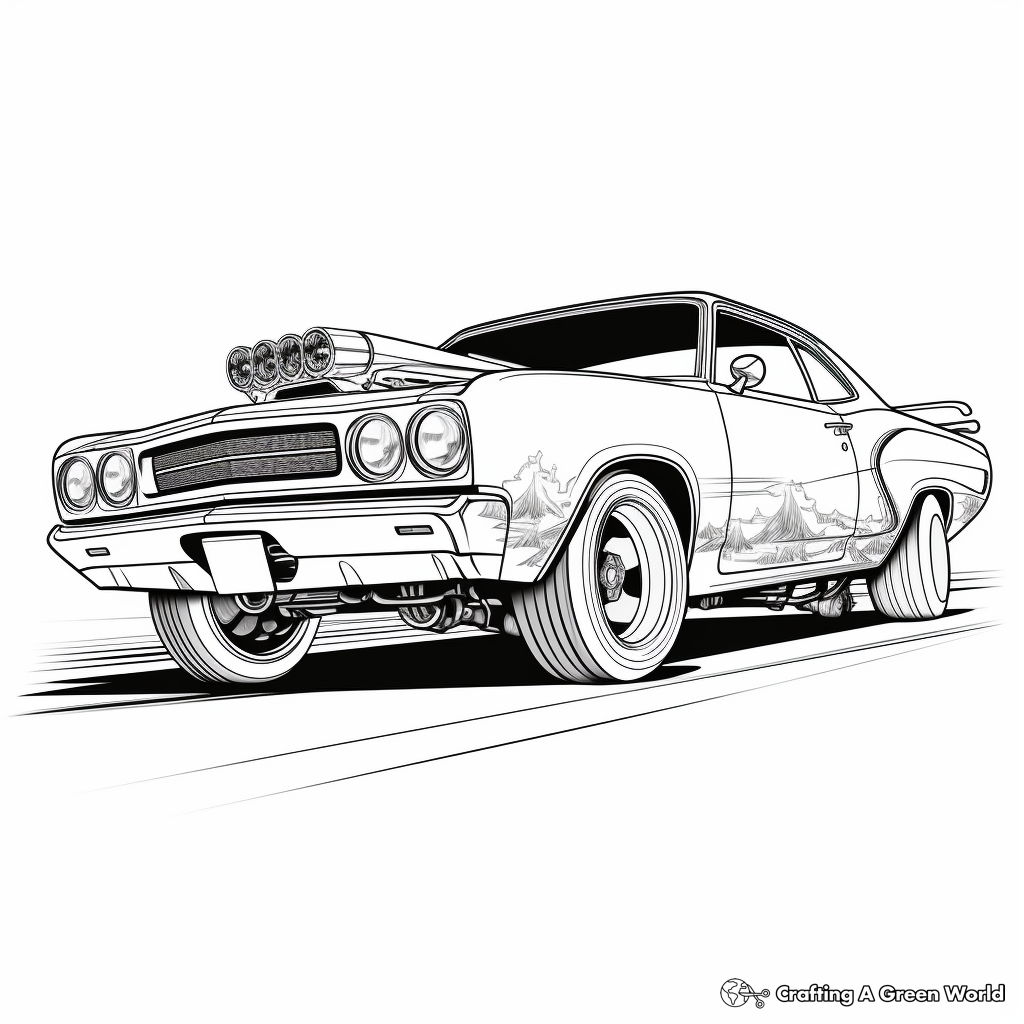 Muscle car coloring pages