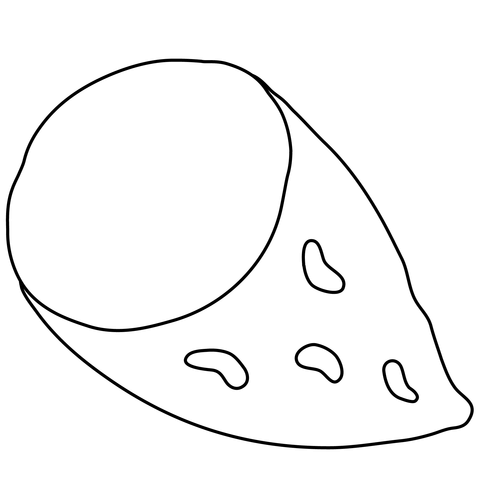 Roasted sweet potato emoji coloring page free printable coloring pages
