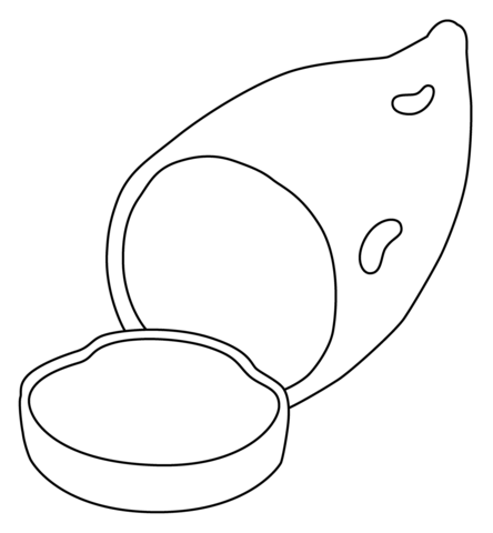Roasted sweet potato emoji coloring page free printable coloring pages