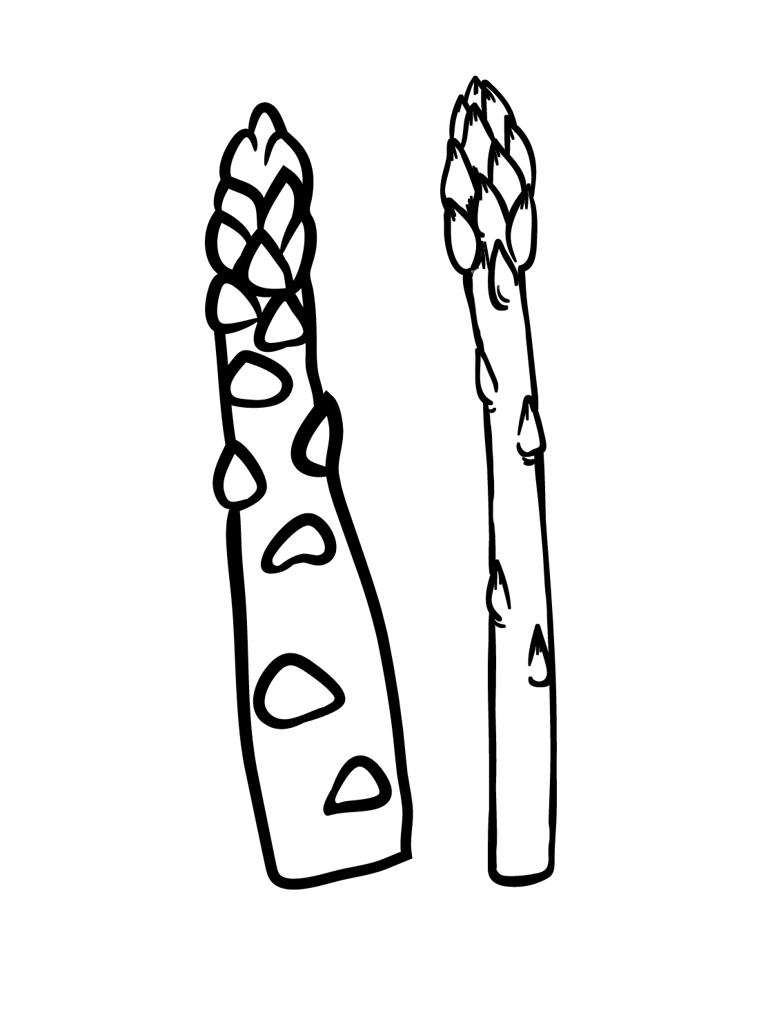 Asparagus coloring pages