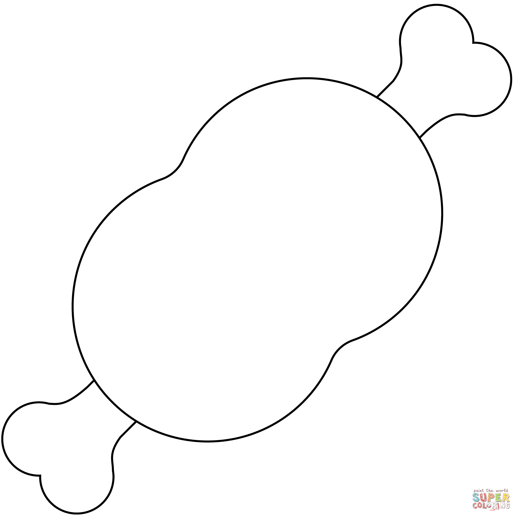 Meat on bone emoji coloring page free printable coloring pages