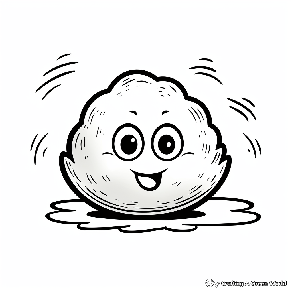 Fried egg coloring pages
