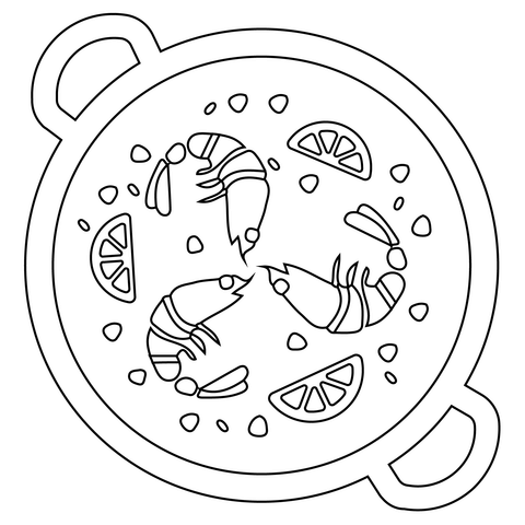 Shallow pan of food emoji coloring page free printable coloring pages