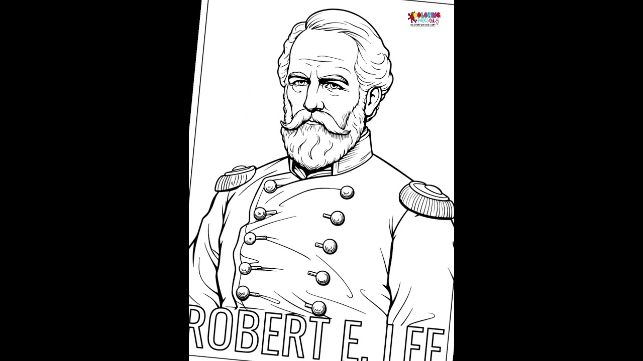 Robert e lee coloring pages free printable coloringpagesonly robertelee shorts