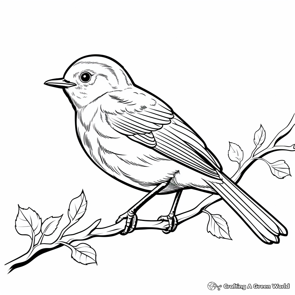 Robin coloring pages