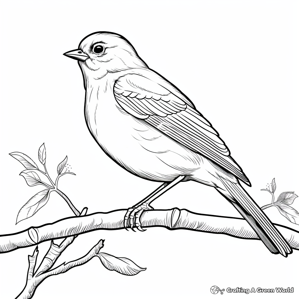 Robin coloring pages