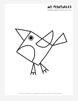 Robin coloring page