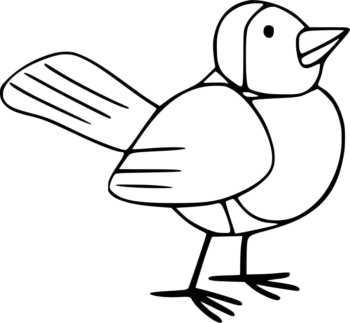 Animated robin bird coloring page