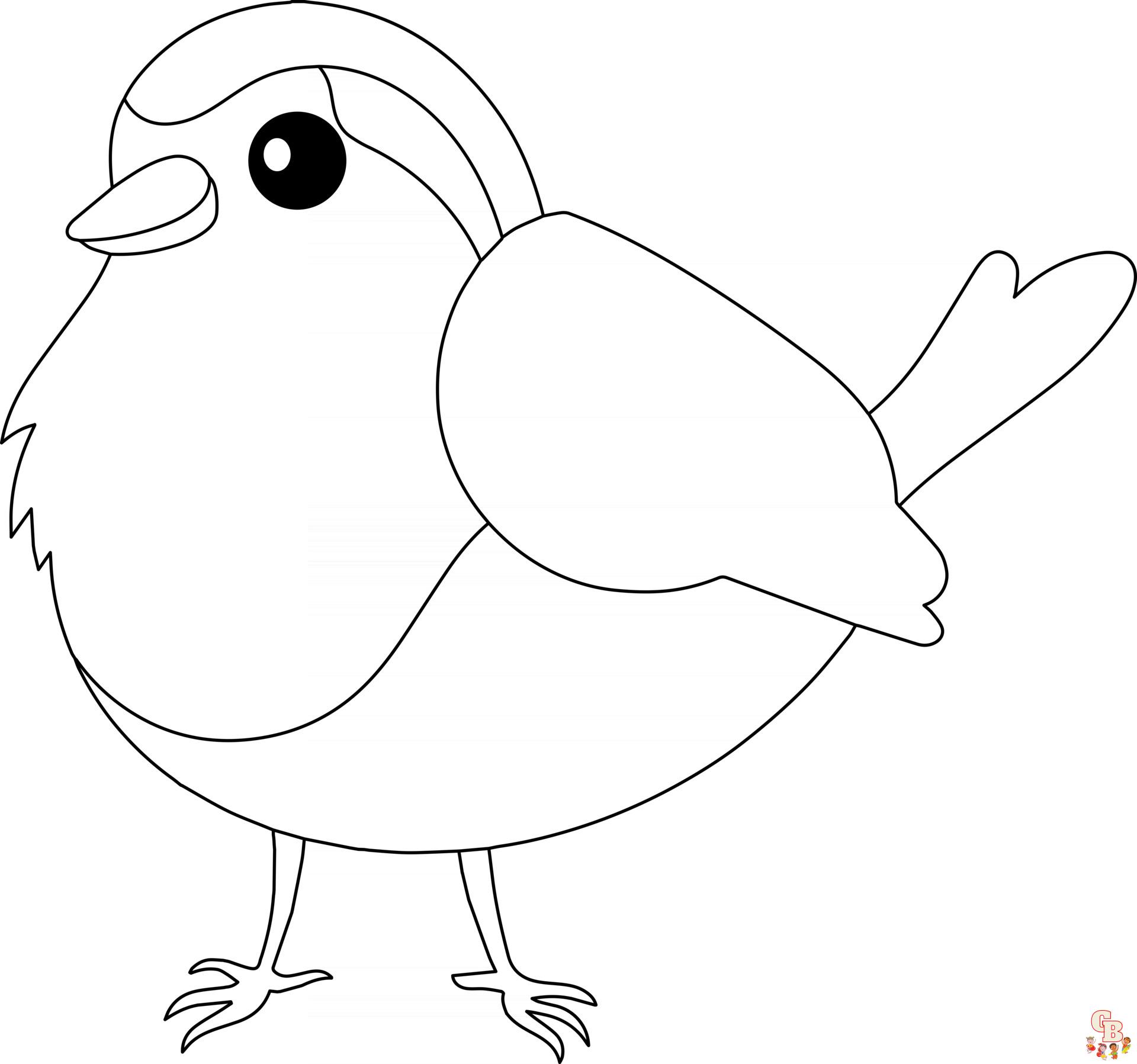 Get creative with robin coloring pages