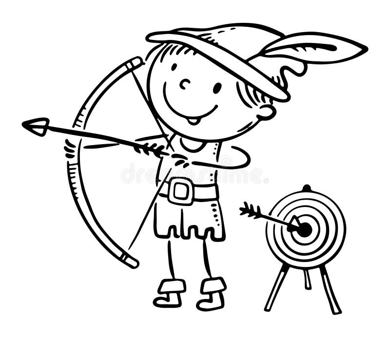 Robin hood character cartoon stock illustrations â robin hood character cartoon stock illustrations vectors clipart