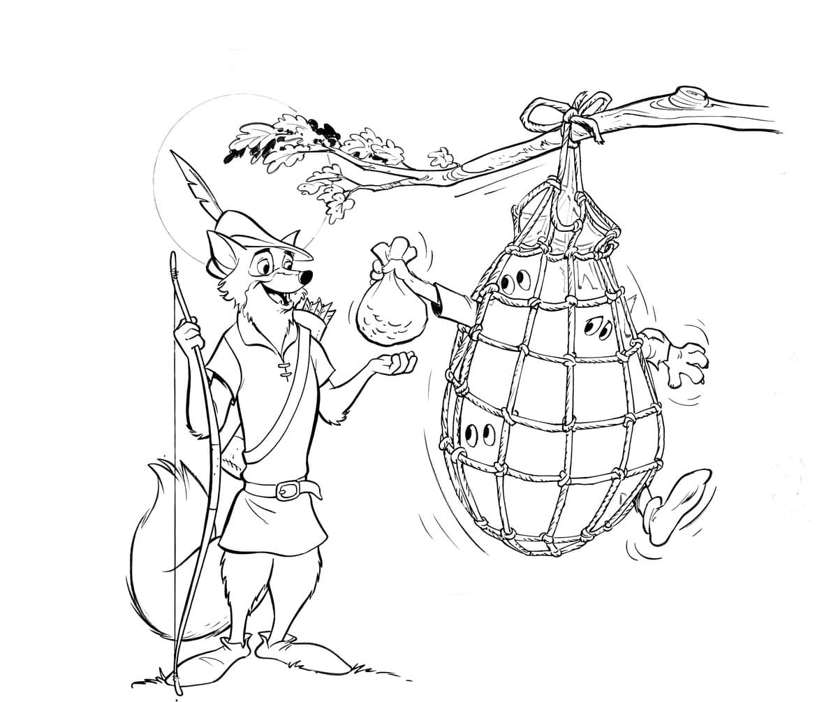 Robin hood coloring pages