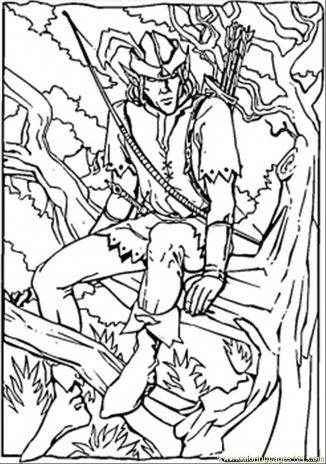 Robin hood coloring pages robin