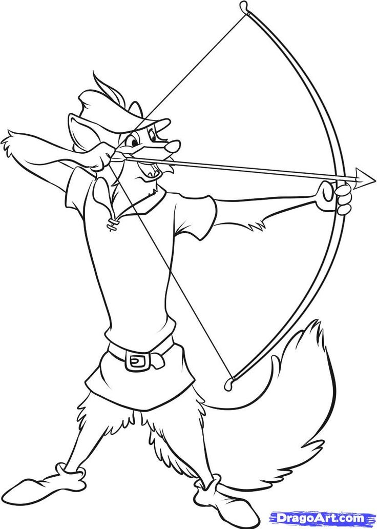 How to draw robin hood step by step drawing guide by dawn disney drawings disney tattoos disney coloring pages