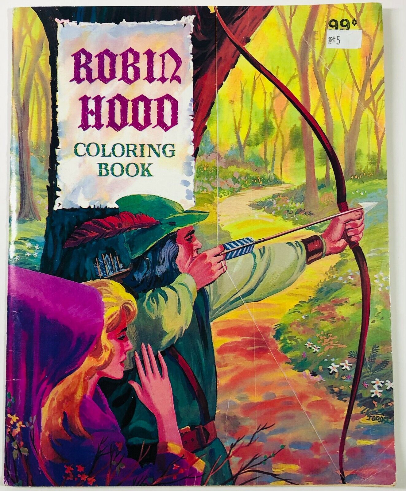 Vintage robin hood coloring book clean pages