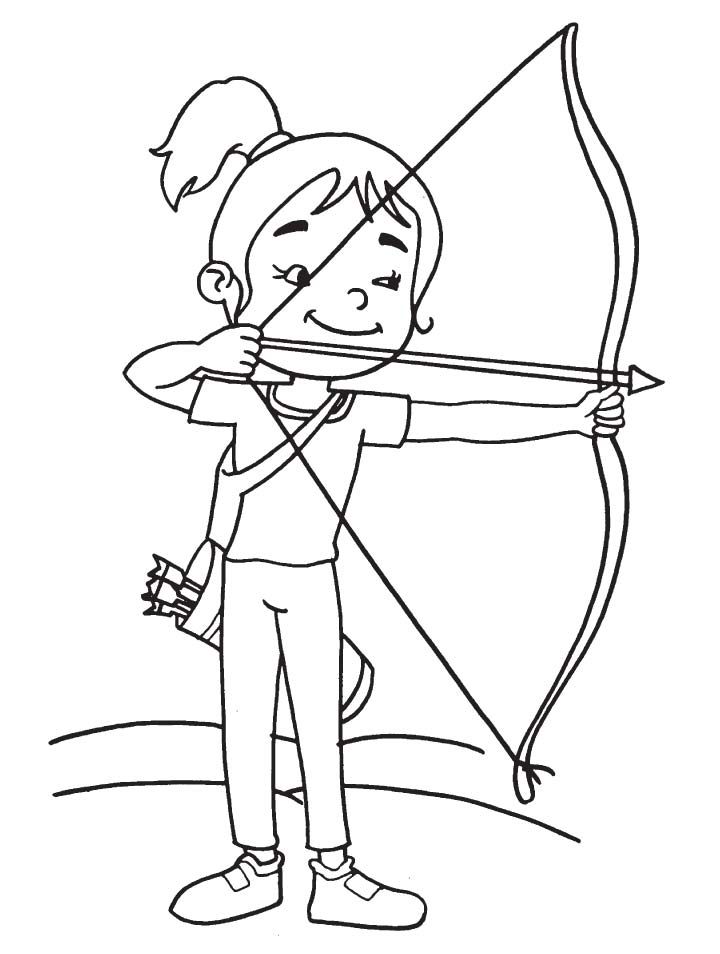 Archery coloring pages