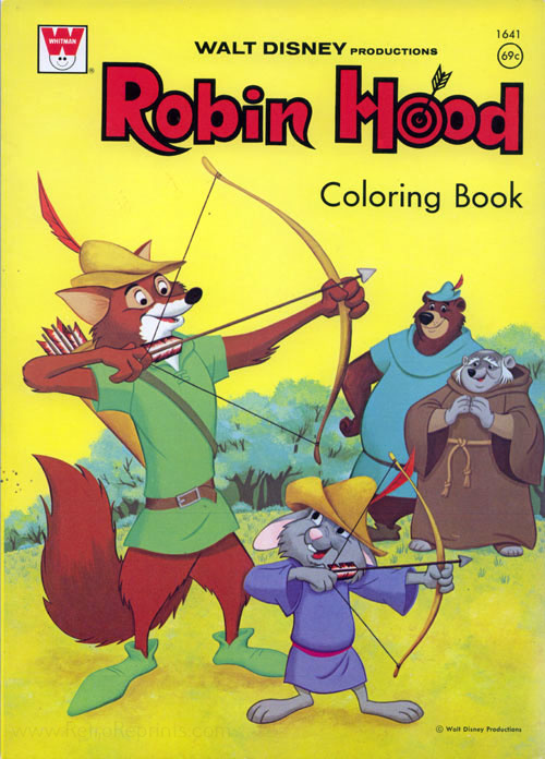 Robin hood disneys coloring book coloring books at retro reprints