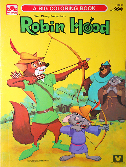 Robin hood disneys coloring book coloring books at retro reprints
