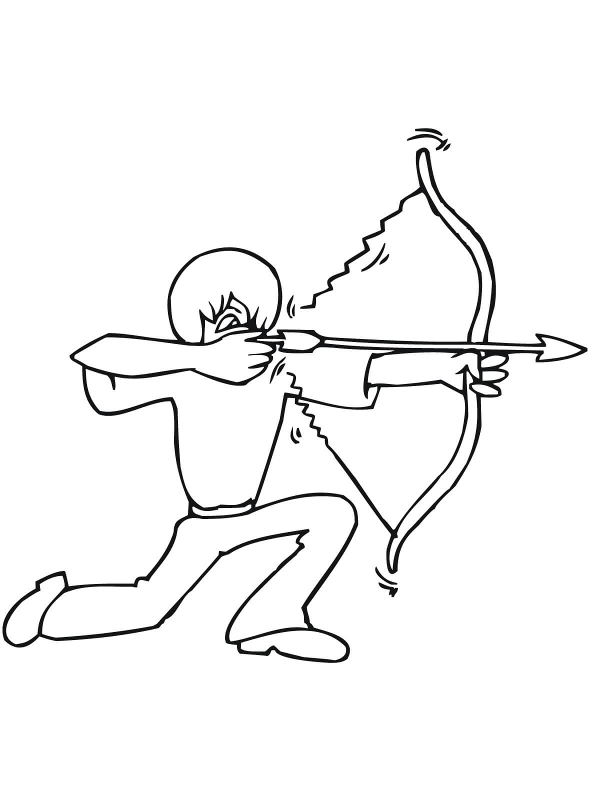 Archery coloring pages