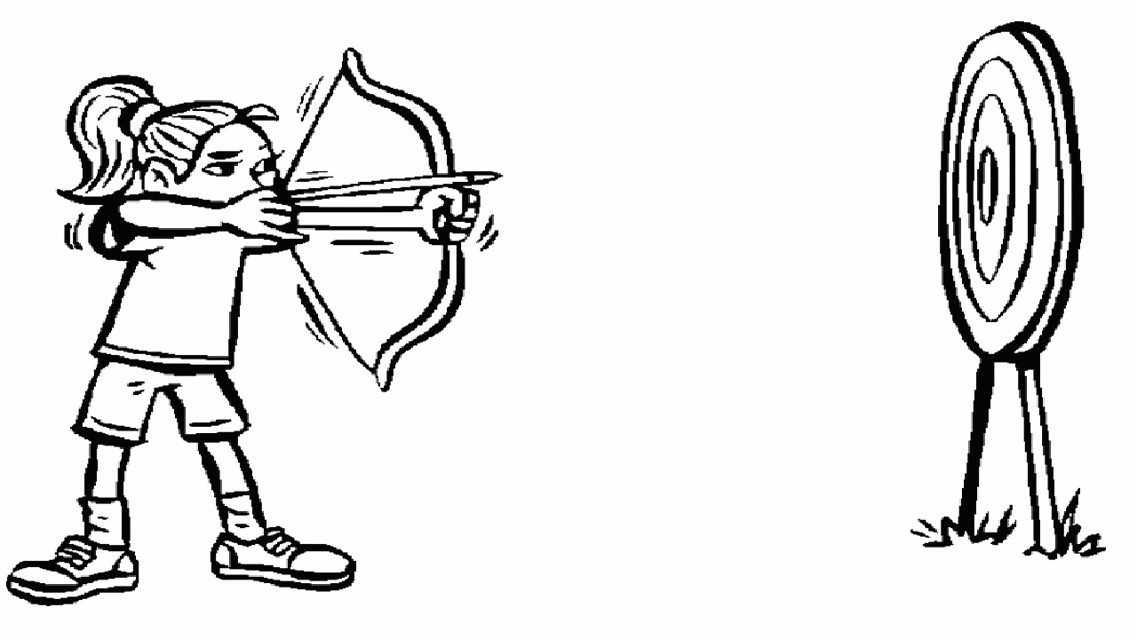 Archery coloring pages