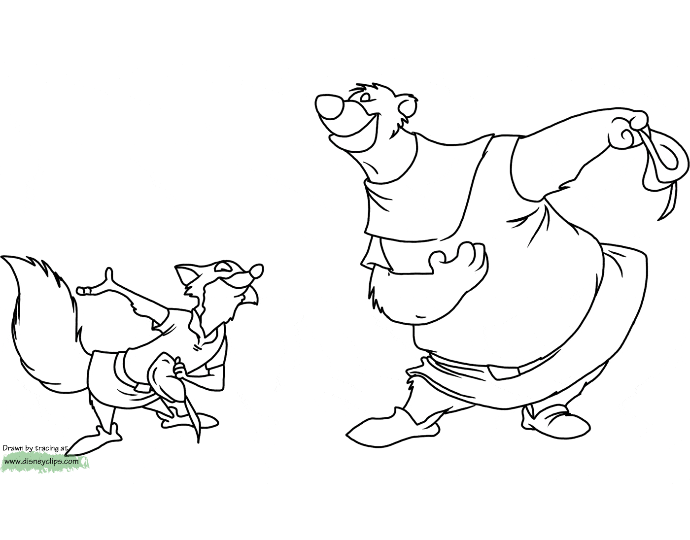 Disneys robin hood coloring pages