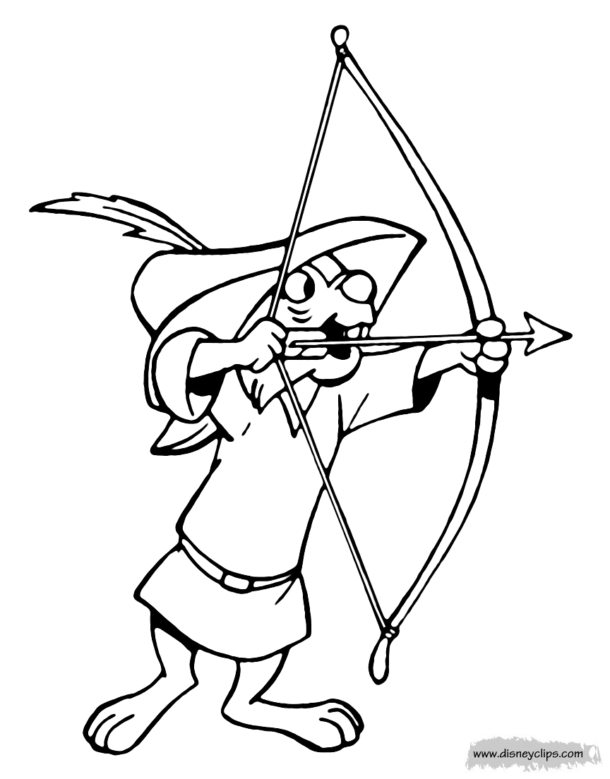 Disneys robin hood coloring pages