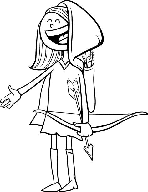 Robin hood bow and arrow stock illustrations royalty