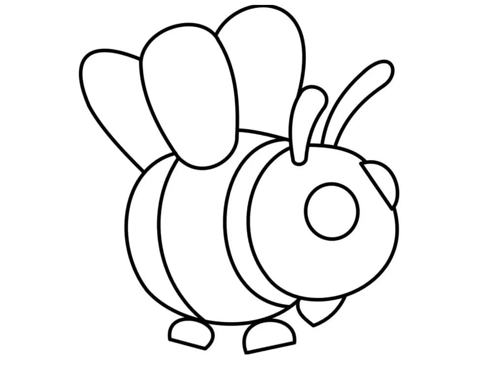 Pet bee from adopt me coloring page
