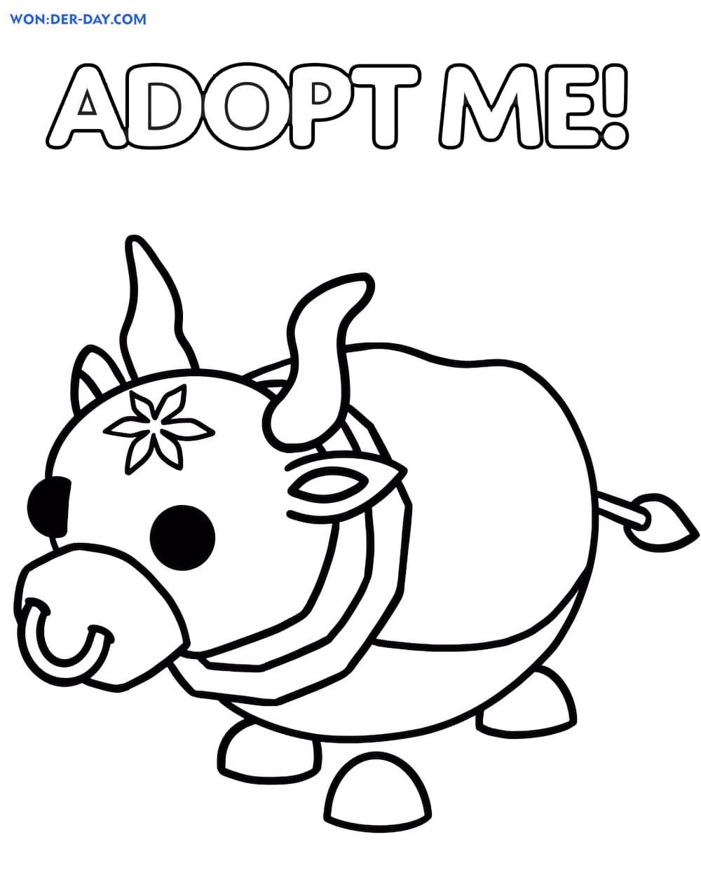 Adopt me coloring pages wonder
