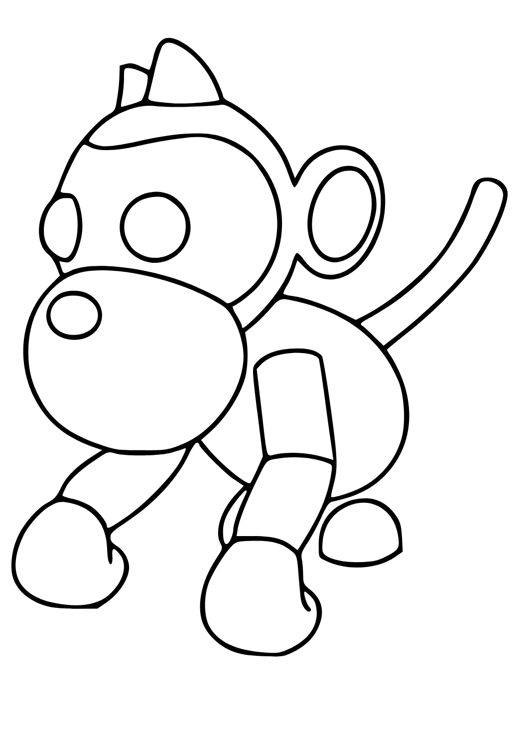 Free printable adopt me monkey coloring page for adults and kids