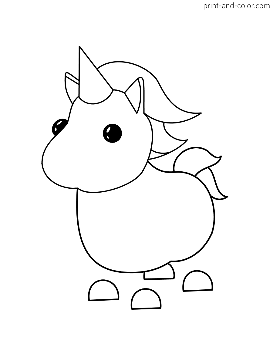 Adopt me coloring pages print and color