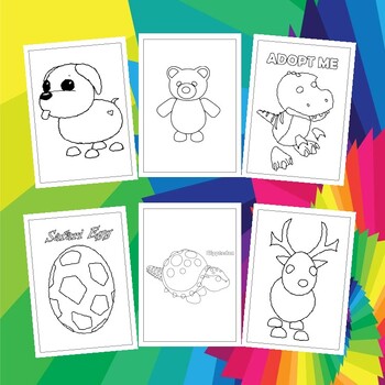 Immerse in roblox magic printable adopt me coloring pages for kids