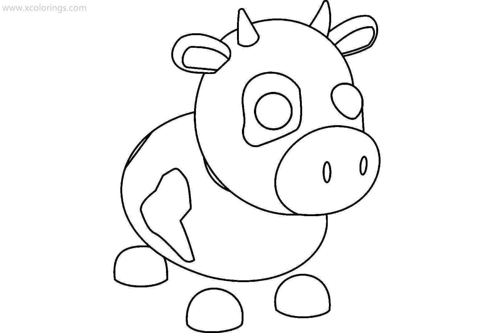 Roblox adopt me para colorear cow coloring pages unicorn coloring pages pets drawing
