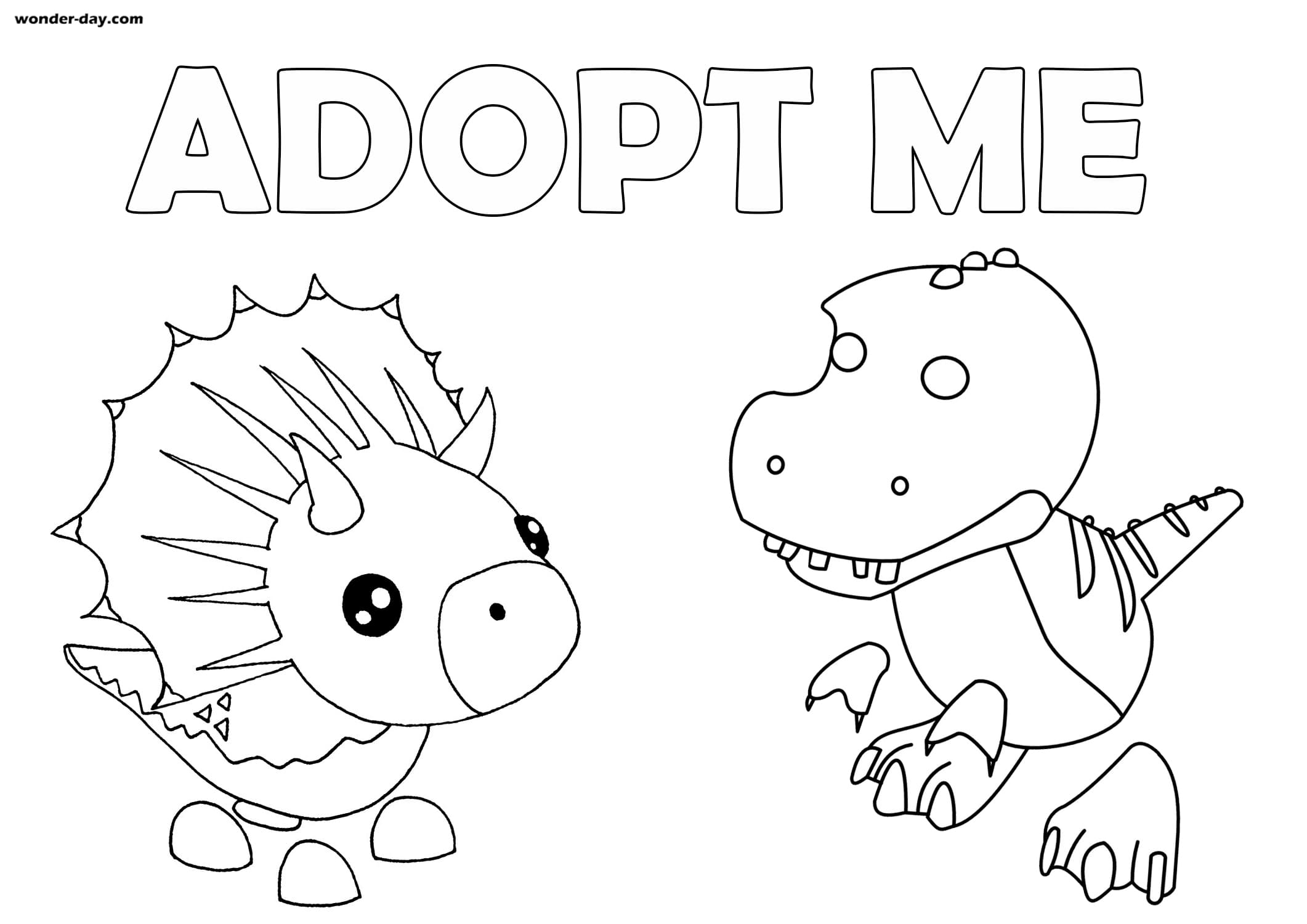 Adopt me coloring pages wonder