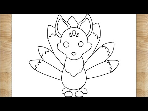 How to draw kitsuke from roblox adopt me bloomy drawing