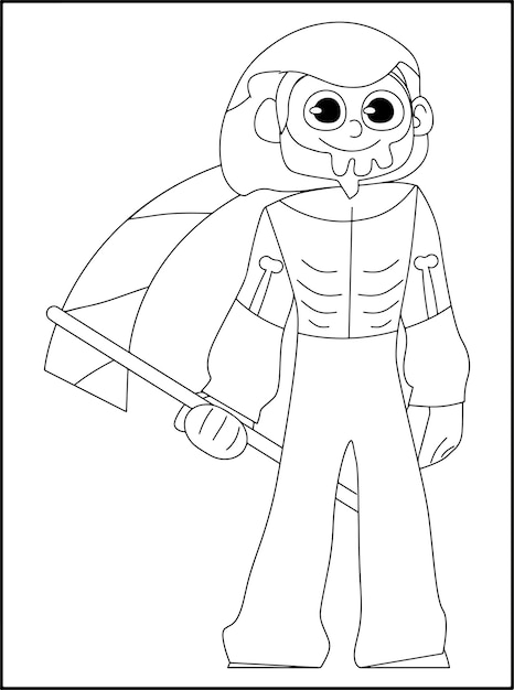 Premium vector halloween coloring book for kids