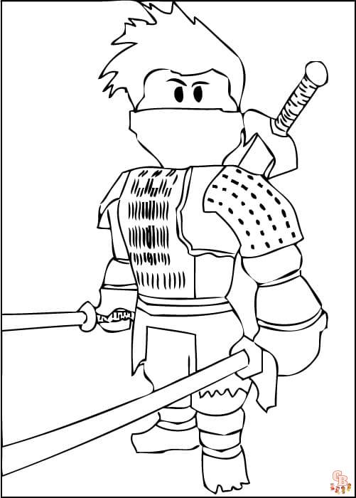 Free roblox coloring pages for kids to print