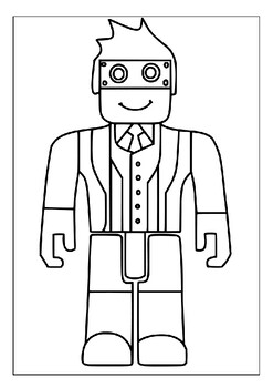 Colorful adventures with roblox characters printable roblox coloring pages