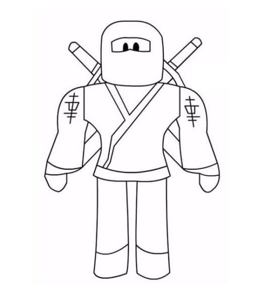 A ninja roblox coloring page