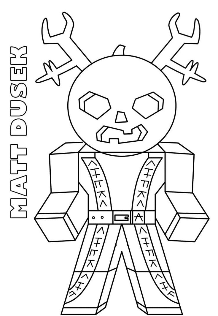 Matt dusek roblox coloring page