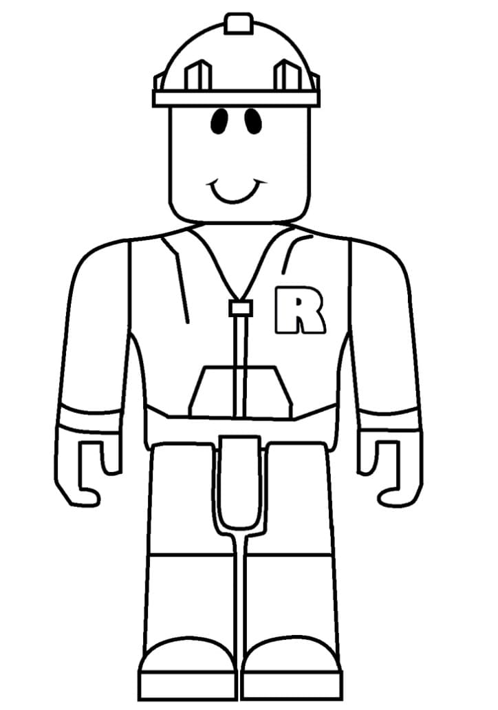 Roblox worker coloring page