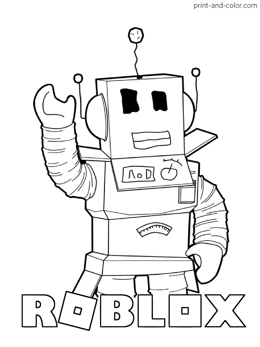 Roblox coloring pages print and color