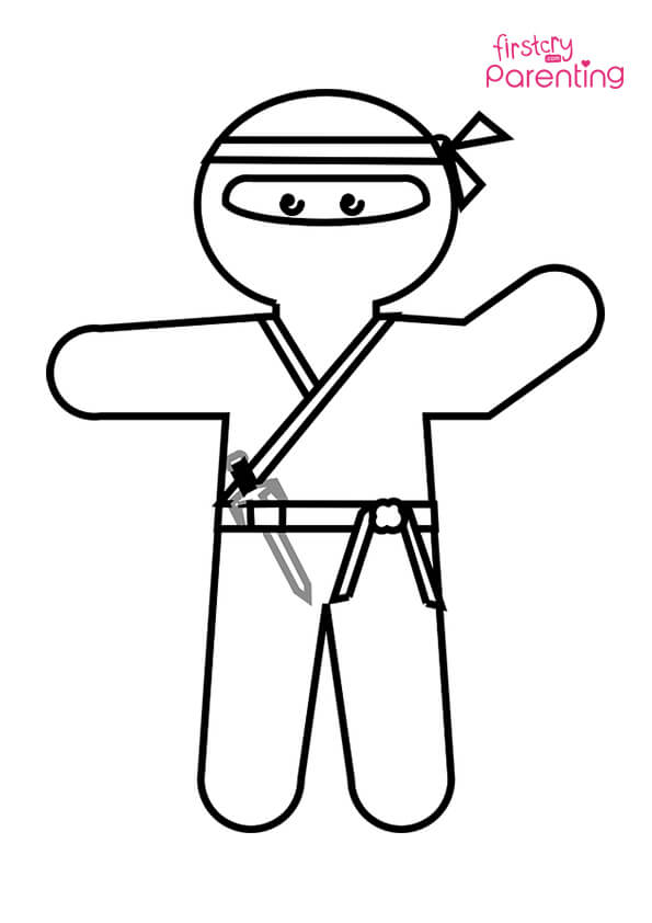 Easy printable ninja coloring pages for kids