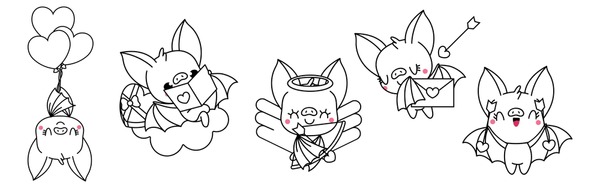 Bat outline picture royalty
